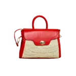 Rio Woven Palm and Leather Bag – Handmade Rectangular Summer