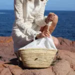 Deauville Crossbody Bag – Handwoven Palm Fiber with Lamb