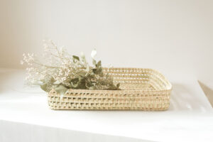 Extra Large Handwoven Palm Leaf Tray