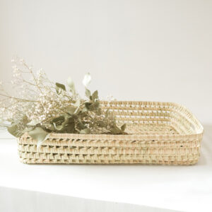 Extra Large Handwoven Palm Leaf Tray