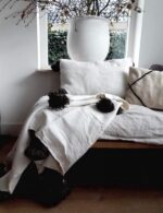 Pom Pom Wool Throw Blanket – Handwoven Moroccan Blanket