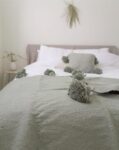 Pom Pom Wool Throw Blanket – Handwoven Moroccan Blanket