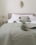 Pom Pom Wool Throw Blanket – Handwoven Moroccan Blanket