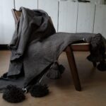 Pom Pom Wool Throw Blanket – Handwoven Moroccan Blanket