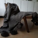 Pom Pom Wool Throw Blanket – Handwoven Moroccan Blanket