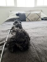 Pom Pom Wool Throw Blanket – Handwoven Moroccan Blanket