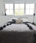 Pom Pom Wool Throw Blanket – Handwoven Moroccan Blanket