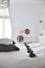 Pom Pom Wool Throw Blanket – Handwoven Moroccan Blanket