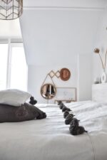 Pom Pom Wool Throw Blanket – Handwoven Moroccan Blanket