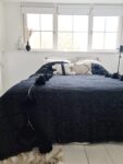 Pom Pom Wool Throw Blanket – Handwoven Moroccan Blanket