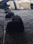 Pom Pom Wool Throw Blanket – Handwoven Moroccan Blanket