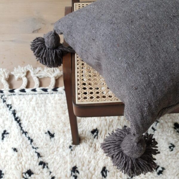 Pom Pom Cushion Cover – 100% Cotton Decorative Pillow