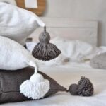 Pom Pom Wool Throw Blanket – Handwoven Moroccan Blanket