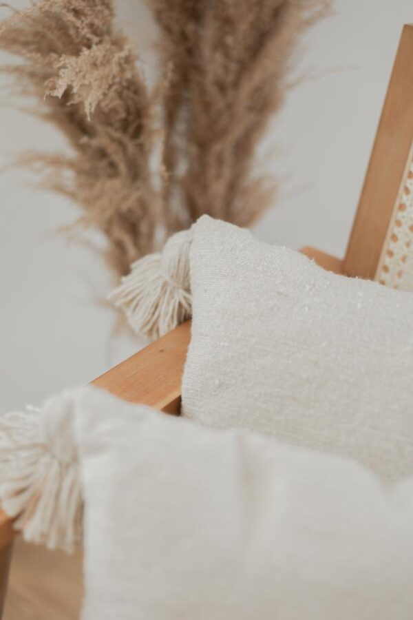Pom Pom Cushion Cover – 100% Cotton Decorative Pillow