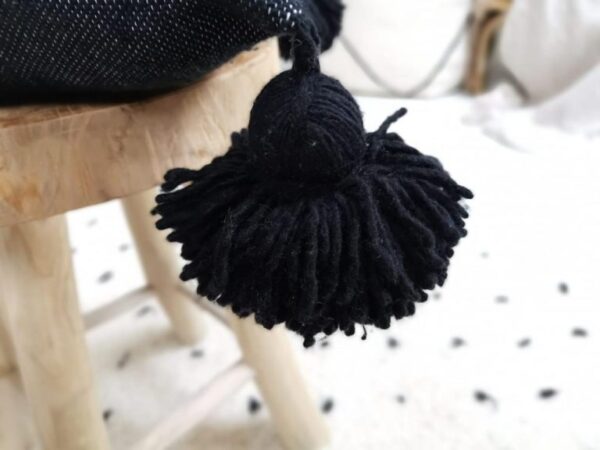 Pom Pom Cushion Cover – 100% Cotton Decorative Pillow