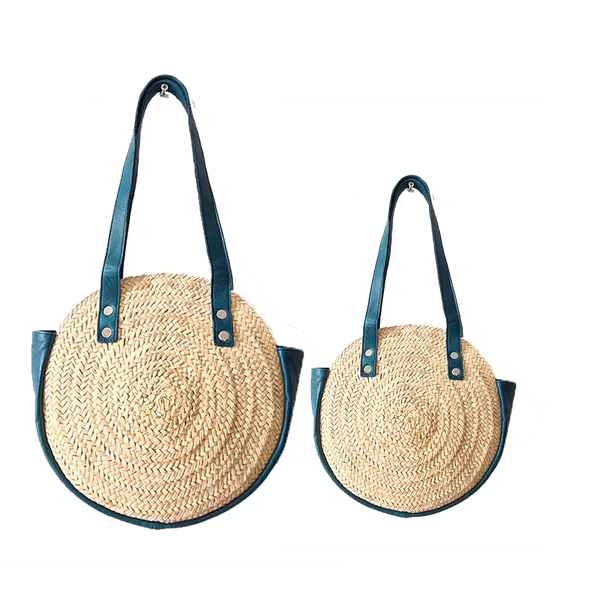 Raphaëloise Handwoven Palm Bag – Oval Basket Bag with Lamb