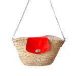 Deauville Crossbody Bag – Handwoven Palm Fiber with Lamb