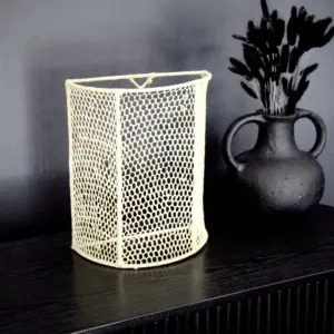 Honeycomb Wicker Wall Sconce – Medium Handmade Moroccan Wall