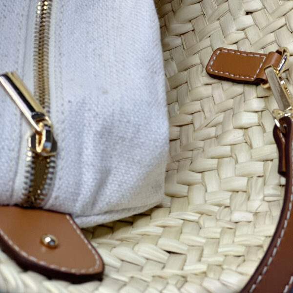 Emilia Luxe Leather Medium Cross Body Basket Bag