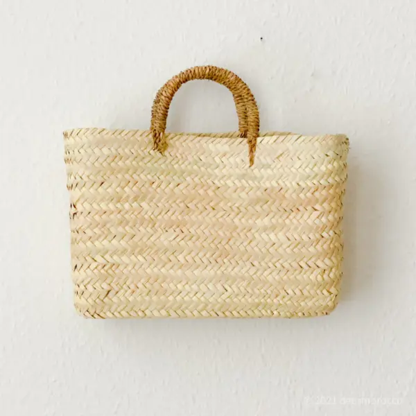 Rectangle Palm Leaf Bag – Handmade Moroccan A5 Basket