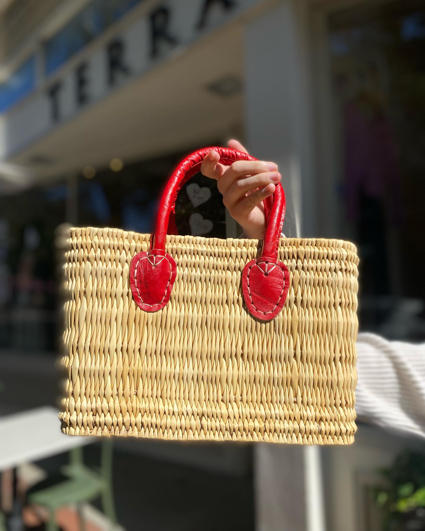 Handwoven Reed Basket with Brown Leather Handles – 3 Sizes