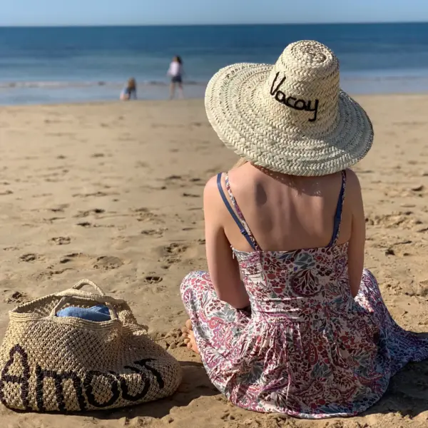Customisable Straw Hat – Handwoven Summer Hat with Personalised Text