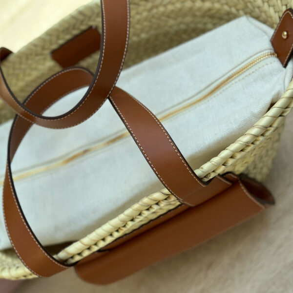 Le Touquet Luxe Leather Medium Basket Bag with Full Purse