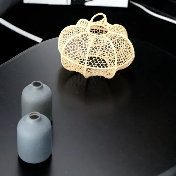 Honeycomb Raffia Pendant Light – Handmade Boho-Chic Ceiling