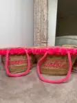 Pom Pom Personalised Straw Bag – Handwoven Moroccan Tote with Custom Name