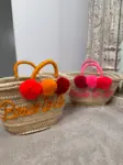 Mini Personalised Straw Bag – Handwoven Moroccan Basket from Palm Leaf