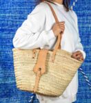 Wicker Locked Bag – Handmade Moroccan Straw Bag with Leather