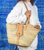 Wicker Locked Bag – Handmade Moroccan Straw Bag with Leather
