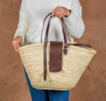Miami Straw Bag – Handmade Palm Leaf Bag with Large Leather