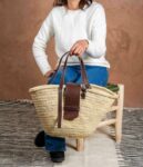 Miami Straw Bag – Handmade Palm Leaf Bag with Large Leather
