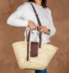 Miami Straw Bag – Handmade Palm Leaf Bag with Large Leather