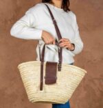 Miami Straw Bag – Handmade Palm Leaf Bag with Large Leather