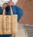 Raffia Hand Bag – Handmade Moroccan Raffia Bag with Flat Handle