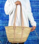 Straw Towel Basket – Reinforced Moroccan Palm Leaf Basket