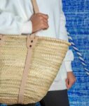 Straw Towel Basket – Reinforced Moroccan Palm Leaf Basket
