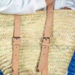Wicker Towel Basket – Moroccan Beach Basket with Genuine and Natural Palm Leaf Chic