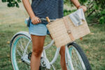 Bike French Market Basket – Handwoven Palm Leaf Bicycle Basket with Timeless Charm