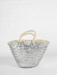 Mini Sequin Baskets – Handwoven Palm Leaf Basket with Colorful Sequins