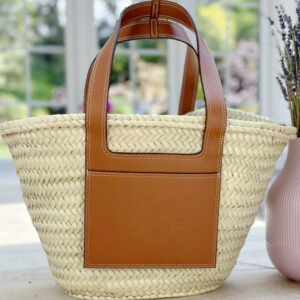 Emilia Luxe Leather Medium Cross Body Basket Bag