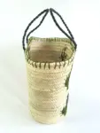Medium Cactus Raffia Shopper – Handwoven Straw Bag with Cactus