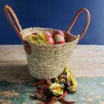 Wee Little Tote Market Basket – Mini Handwoven Palm Leaf Basket for Gifts or Market Finds