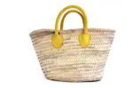 Mini French Market Tote – Handmade Straw Bag with Alligator