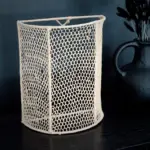 Honeycomb Wicker Wall Sconce – Medium Handmade Moroccan Wall