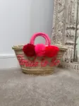 Mini Personalised Straw Bag – Handwoven Moroccan Basket from Palm Leaf