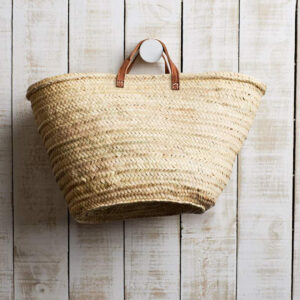 Marseillais French Market Basket – Handwoven Palm Leaf Bag