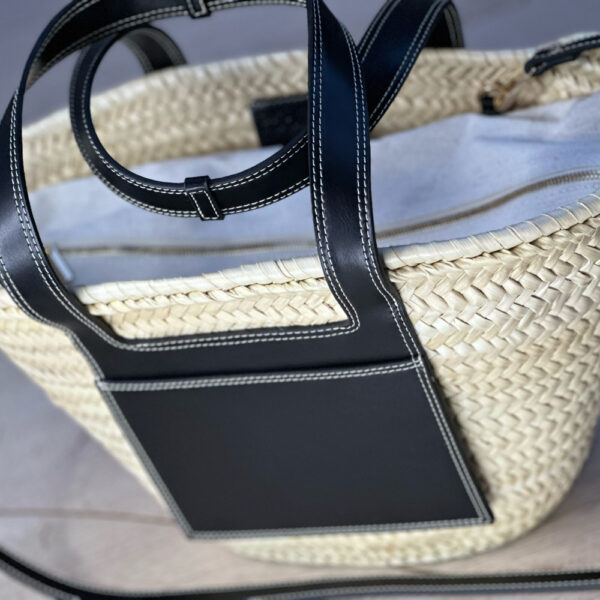 Emilia Luxe Leather Medium Cross Body Basket Bag